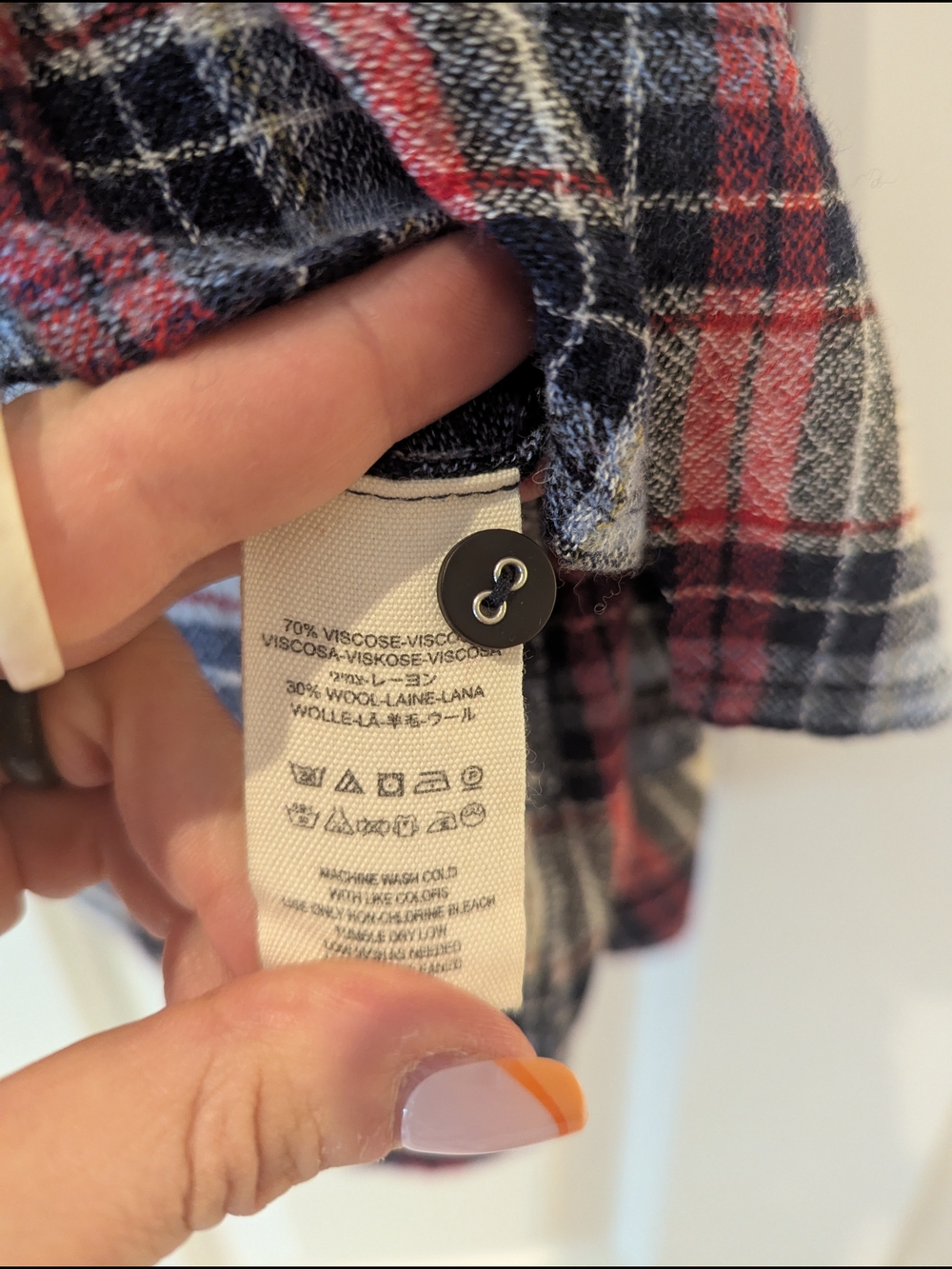 Free People Promise Anything Plaid Flannel Crop Ruffle Babydoll Shirt Top XS/S/M - Picture 10 of 13